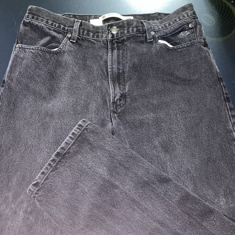 Harley Davidson Jeans Men's Size 38x34 Black Motorcycle 100% Cotton
